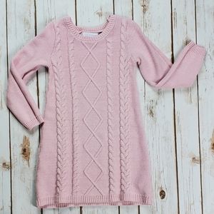 Toddler-Sweater Dress-Cable Knit, Size 4T